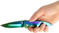 Bouwkern Homeij Apache Zakmes - RVS - Titanium Regenboogcoating