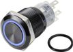 TRU COMPONENTS TC-9428176 LAS1-AGQ-22E/B/12V/A Druktoets 250 V/AC 3 A 2x uit/(aan) Moment Blauw (Ø) 19 mm IP65 1 stuk(s)