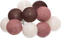 Atmosphera Lichtslinger - 10 verlichte balletjes/bollen - multi kleuren mix - 165 cm - batterijen