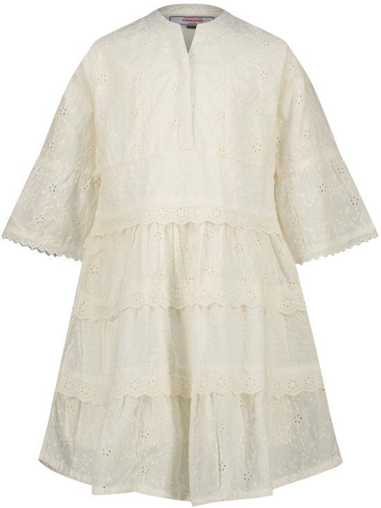 Vingino Pavia Meisjes Jurk Wit Maat 176