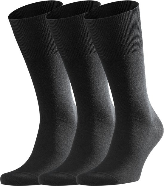 Falke Sokken Airport 13007 - Black 3-pack- Heren - Maat 45-46