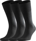 Falke Sokken Airport 13007 - Black 3-pack - Heren - Maat 45-46