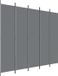 vidaXL Paravent 5 panneaux 250x220 cm tissu anthracite