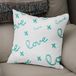 Bonamaison Decoratieve kussenhoes Turquoise & wit, 43x43 cm