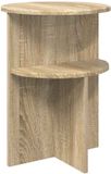 vidaXL Bijzettafel met opslag Sonoma Eiken Ø 39,5 x 55 cm Bewerkt hout