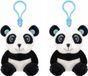 Wild Republic Panda Sleutelhanger - 2x stuks - 9 cm - Pluche - Dieren Knuffel