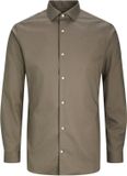 Jack & Jones Overhemd Jprblaparker Shirt L/s Noos 12227385 Demitasse/slim Fit Mannen Maat - M
