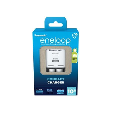 Panasonic Eneloop CC50 Batterij Oplader + 2x AA 2000mAh Batterijen