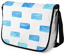 Bonamaison Digitaal bedrukte Messenger schooltas met zwarte riem voor studenten, crossbody tas, koerierstas, schoudertas voor kinderen, meisjes, jongens, maat: 29x36 cm