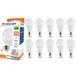 LED-lamp, standaard A60, E27-fitting, 15W (1520 lumen komt overeen met 100W), warm wit licht 3000K, SMD-technologie, 200° bundel, verpakking van 10 lampen