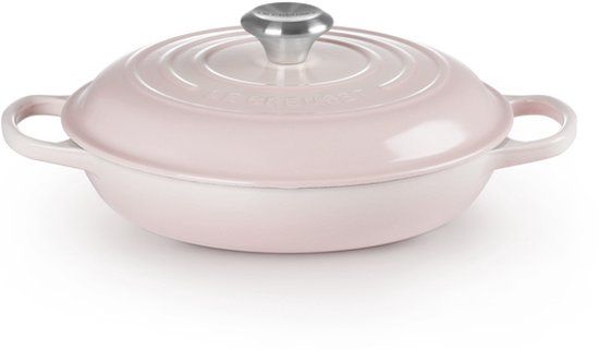 Le Creuset Braadpan Campagnard Signature Shell Pink - 30 cm - 3.5 Liter
