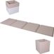 Monkey-Gym Gymnastiekmat 2-in-1, speelcontainer, 240x60x4 cm, vierdelig - wit en beige