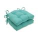 Pillow Perfect Outdoor | Indoor Hockley Teal Omkeerbare Stoel Pad (Set van 2), 15,5 X 14,5 X 3,5, Blauw