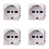IXTRIMA Schuko stopcontact 2P + T 16A kleur wit compatibel met Bticino Living Light/International