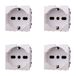 IXTRIMA Schuko stopcontact 2P + T 16A kleur wit compatibel met Bticino Living Light/International
