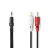 Nedis CAGL22200BK150 câble audio 1,5 m 3,5 mm 2 x RCA Noir