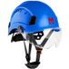 Mustbau Casque de sécurité, EN397 Casque de protection avec bandeau de transpiration et visière, 53 à 63cm Tour de tête réglable, matériau ABS résistant Pour hommes femmes