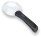 Loupe de lecture sans bord, grossissement 3,5x, diamètre 90 mm, éclairage LED, gris