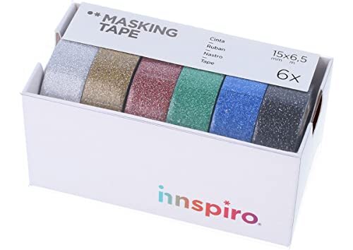 INNSPIRO Set van 6 plakband, serie Glitter