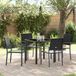 Maison Exclusive - Ensemble de jardin, 5 pièces, noir, PE-rotin