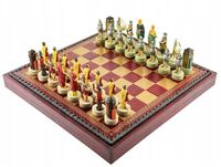 Luxgifts Jeu d'échecs : Grecs vs Romains, figurines peintes à la main