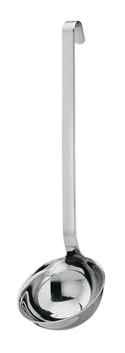 RÖSLE haaklepel, lepel met haaksteel, 18/10 roestvrij staal, 9 cm, vaatwasmachinebestendig