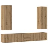 vidaXL TV-meubel & entertainment center, 160 cm breed, hout, 60 kg capaciteit