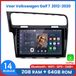Awesafe Autoradio pour Volkswagen Golf 7 (2012 à 2020) - RAM 2Go + ROM 64Go 4Core - 10,1 pouces Android 14.0 CarPlay