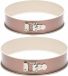Patisse Set van 2x Ronde anti-aanbak springvorm/taartvormen rose goud 22 en 28 cm