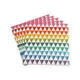 Homéa Set van 20 papieren servetten, 3-laags, 33 x 33 cm, geometrische regenboog