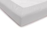 PENSIERI DELICATI Hoeslaken voor eenpersoonsbed, 90 x 200 cm, eenkleurig, met hoeken + 25, gemaakt van 100% katoen, gemaakt in Italië, kleur wit