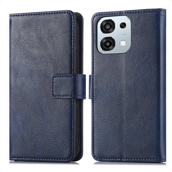 imoshion Hoesje - Geschikt voor Oppo A6 Pro (5G) - Luxe Bookcase - Donkerblauw