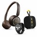 HIFUTURE BACK TO SCHOOL PACK 1: Draadloze Bluetooth 5.4 HI-TURBO3-26 hoofdtelefoon met ruisonderdrukking (bruin) smartwatch HI-FLEX2 BLACK HI-LINO S-26 Bluetooth-luidspreker