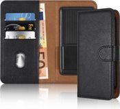 Cadorabo Hoesje geschikt voor HTC ONE S in ZWART met kaartslot, 360 graden beschermhoes PU lederen mobiele telefoon etui case cover