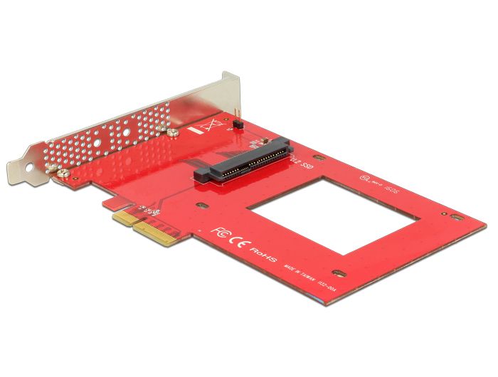 DeLOCK 89469 - Interfacekaart/-adapter - Zwart, Rood, Zilver