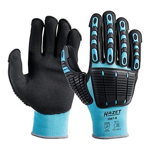 Hazet Mechanische handschoenen - Maat L - Zwart/Blauw