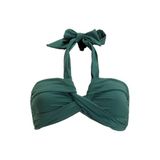 Seafolly Collective voorgevormde bandeau bikinitop donkergroen