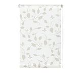 GARDINIA EASYFIX Rolgordijn 100 Scandinavian om te plakken of te klemmen, zonder boren, ondoorzichtig, doorschijnend, wit/naturel, 55 x 180 cm