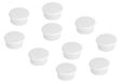 FRANKEN HM10 09 Ronde magneetjes, voor magneetbord, whiteboard of koelkast op kantoor, school of huishouden, 10 stuks, wit, 13 mm