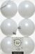 Decoris Boules de Noël - 42x pc - blanc - D8 cm - plastique - mat/brillant