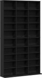 vidaXL CD Kast Zwart Eiken 101 x 23 x 177,5 cm Bewerkt Hout