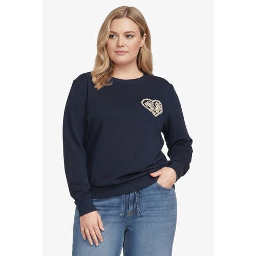 ONLY CARMAKOMA Meisjes Sweater - Night Sky - Katoen/Polyester - Maat M-46/48 - Lente/Zomer 2026