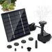 OEM Wan GmbH Solar Waterpomp - Tuinpomp Fontein - Decoratieve Waterpartij - 6 Sproei Opties - 3m Slang - Zwart