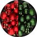 Kaemingk B.V. Kerstversiering boules de Noël en plastique mélange de couleurs rouge/vert foncé 6-8-10 cm paquet de 44x pièces