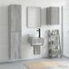 Maison Exclusive Ensemble de 3 meubles de salle de bain, gris Sonoma, dimensions : 33 x 34,5 x 160 cm
