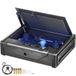VEVOR Coffre-fort pour pistolet en acier Coffre-fort biométrique pour 2 pistolets 3 moyens de déverrouillage par empreintes digitales, clés et combinaison pour bijoux, armes de poing, voiture 28x18x5 cm