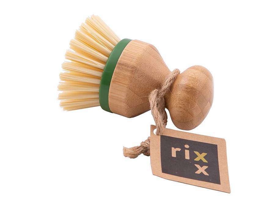 Rixx Afwas Knop Bamboe met vervangbare kop Afwasborstel - kort handvat