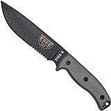 ESEE Model 6 Serrated 6S survivalmes met zwarte schede + riemclip