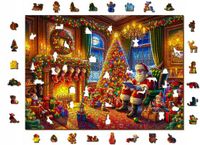 WOODEN.CITY Houten kerstpuzzel 1010 stukjes - Magie van kerstavond