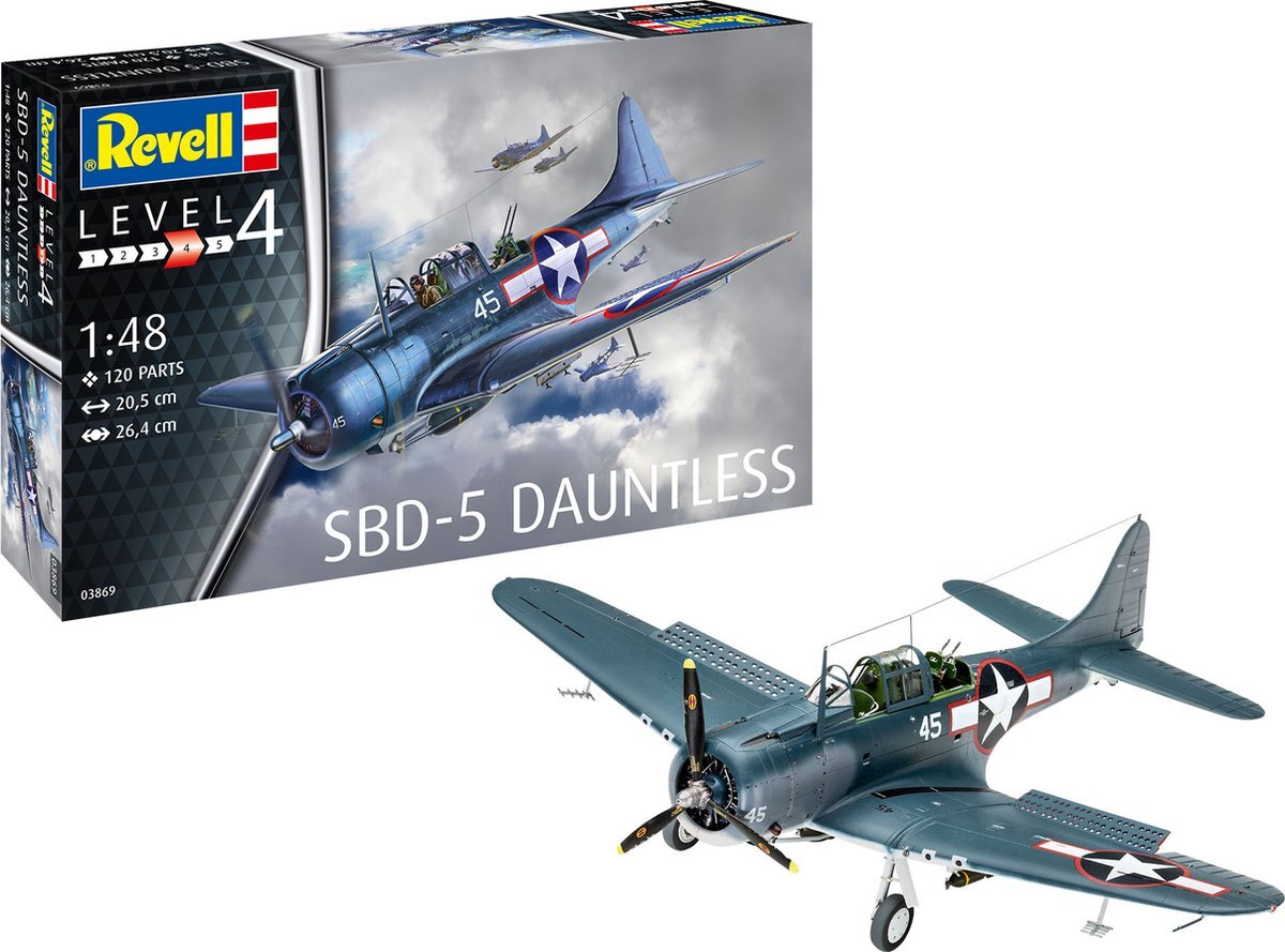 Revell Bouwpakket Sbd-5 Dauntless 27,5 Cm 1:48 Grijs 125-delig